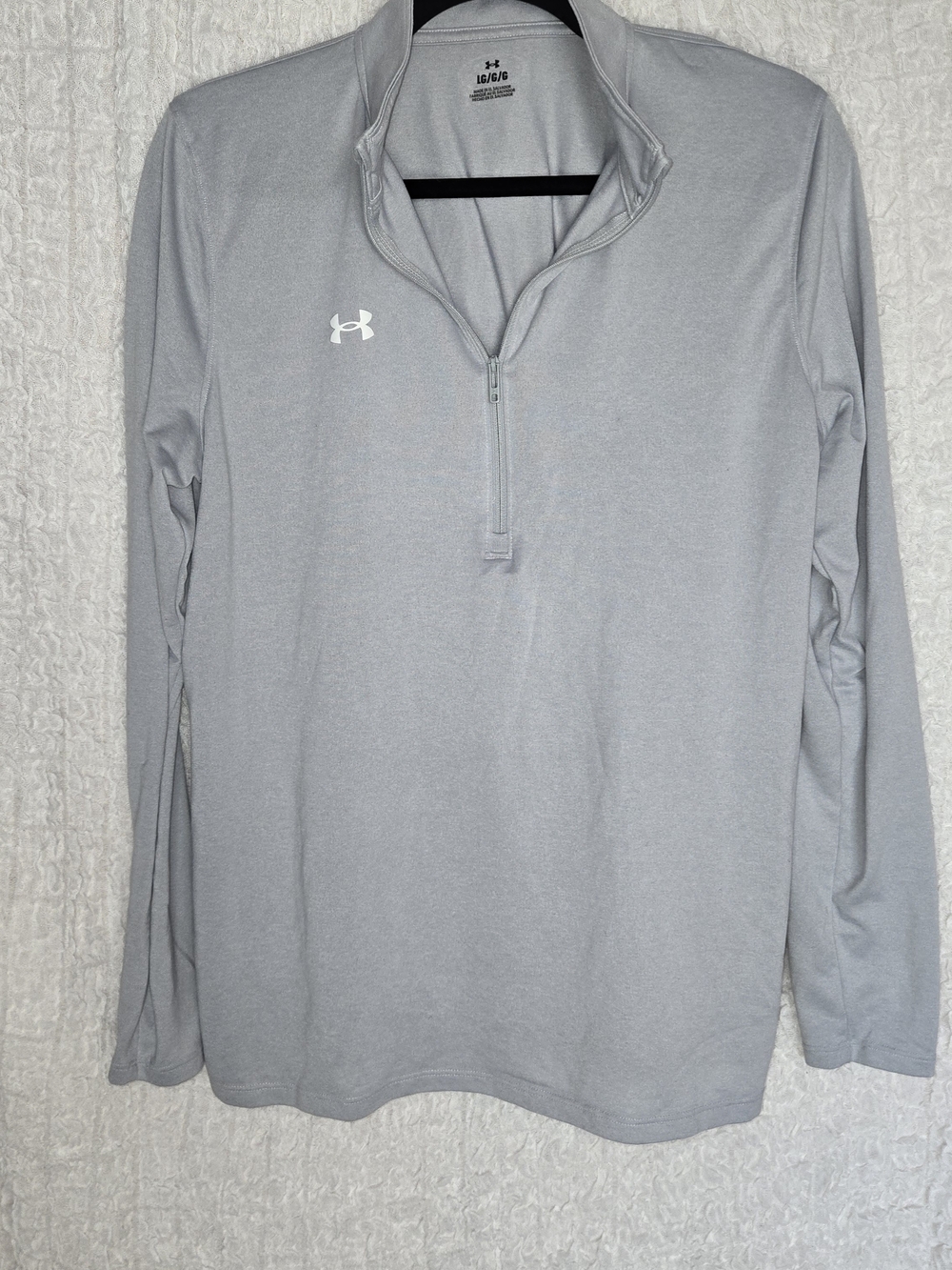 Under Armour‎ Men's Team Tech Heather Gray 1/4 Zip Pullover Size Large